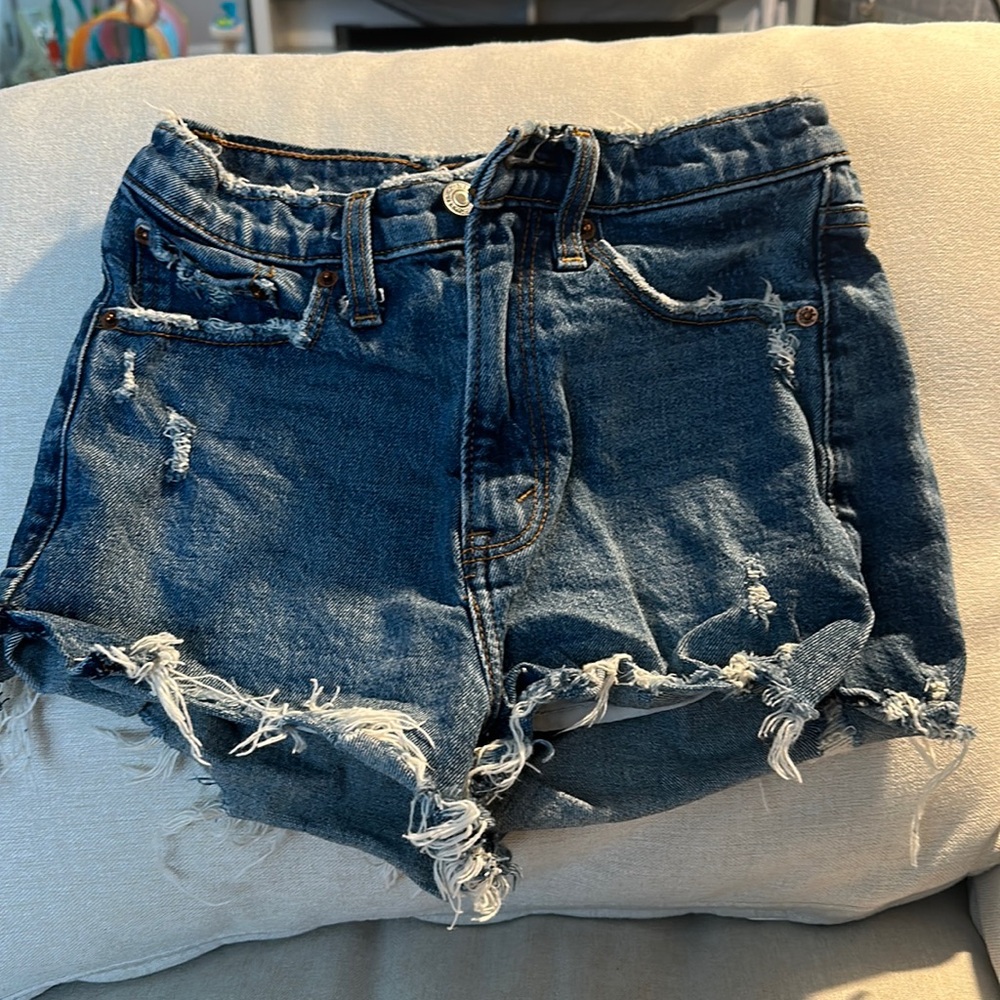 Abercrombie and Fitch high waited jean shorts